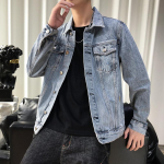 Jaapani Harajuku Meeste Kitsas Retro Denim Jakk Pealosa Vabaaja Korea Versioon L sinine