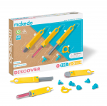 Makedo Discover t&ouml;&ouml;riistakast Pappehitusvahendid vanusele 5+ 126-osaline t&ouml;&ouml;riistakomplekt keskmise suurusega t&ouml;&ouml;riistakastis Mitmeotstarbeline lab&uuml;rindi ehituskomplekt T&auml;iuslik