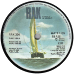 7-tolline plaat KIM WILDE Water On Glass RAK336 RAK 4981 Iirimaa Tants Elektroonika Kasutatud