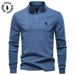 Ralph Lauren 2026 S&uuml;gis/Talv Tikitud Uus Suur Meeste Seisukrae Poollukuga Pikkade Varrukatega Saksa Samet Soe Aluskiht Kampsun S