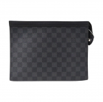 [Kasutatud] Louis Vuitton Pochette Voyage MM 'Must Damier Graphite L&otilde;uend' - V&auml;ga Hea #XJ907V ONE SIZE