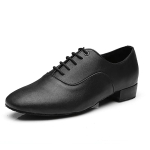 Meeste ladina-salsa-tango tantsukingad Moodsad nahast ballisaali kingad Ruudukujulised kontsad 2,5 cm T&auml;iskasvanud Lapsed Poisid Peotantsukingad Mees 45 black