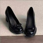 Vintage-vibu Madalad &Uuml;he Kingad Naistele Slip-on K&otilde;rged Kontsad Klotskonts Mitmek&uuml;lgsed T&ouml;&ouml;le K&auml;imiseks Mary Jane Kingad 33EU/CN34 must