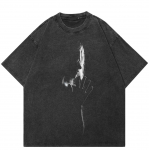 Streetwear Prayer Graafiline Unisex T-s&auml;rk Puuvillane Pesta Must T-s&auml;rk Unisex Topid T-s&auml;rgid Suvine L&uuml;hikeste Varrukatega T-s&auml;rk S