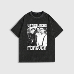 Meeste Graafilise Tr&uuml;kiga S&auml;rk Unisex Puuvillane &Uuml;legabariidiline T-s&auml;rk L&uuml;hikeste Varrukatega Vintage Streetwear Vabaaja T-s&auml;rk Tipp S