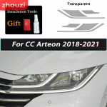 Auto esitulede kaitsekile suitsumust must TPU kriimustusvastane esitule HD l&auml;bipaistev kleebis Volkswagen VW CC Arteon 2018- puhas