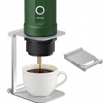 Kokkupandav kohvitilguti hoidik alumiiniumisulamist tugi juhtmevaba kaasaskantava espressomasina jaoks elektriline pour-over kohvikeetja reisimiseks