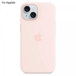 iPhone 15 &uuml;mbris, &uuml;hildub MagSafe'iga, vedel silikoonist telefoni tagakaas - Li