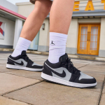 Air Jordan 1 Low 'Black Light Smoke Grey White' 43 white