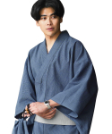 Pood Yukata komplekt Shingen M Indigokirju Lihtne suveks Jaapani traditsiooniline Jaapani h&auml;rrasmees [Rochelle] Ziggy's Meeste 6-osaline (Yukata, Obi, Geta,