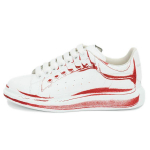 Alexander McQueen Suur kets 'White Lust Red Print' 662642WIA4Q9676 41.5