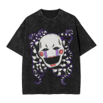 FNAF At Freddys The Puppet Marionett Graafiline Tr&uuml;kiga T-s&auml;rk Streetwear Moodne Top Vintage Pesemise Efektiga Puuvillane Meeste Naiste L&uuml;hikeste Varrukatega S mitmev&auml;rviline