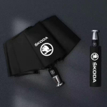 &Scaron;koda Auto Kokkupandav Vihmavari Ming Rui Speed Pi Xin Rui Xin Dong Kamiq Kodiak Karoq Kingitusvihmavari Skoda Folding Umbrella for 4S Stores black