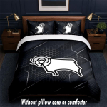 Derby County Disainiga Voodi Voodipesu Komplekt 1 Tekikott + 2 Padjap&uuml;&uuml;ri Pehme Hingav Kodune Voodipesu 180cm*210cm