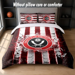 Sheffield United Jalgpallidisainiga Voodi Voodipesukomplekt 1 Tekikott + 2 Padjap&uuml;&uuml;ri Pehme Hingav Kodumajapidamise Voodipesu 140cm*200cm