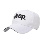 JEEP kvaliteetne puuvillane tikitud baseball-m&uuml;ts meestele ja naistele, reguleeritav, hingav, soe, v&auml;listingimusteks reisimiseks p&auml;ikesem&uuml;ts Adjustable valge