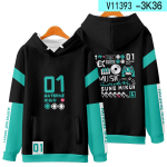 Moeyui Hatsune Miku 2D Cosplay T&otilde;mblukuga Huppar Kevadeks ja S&uuml;giseks 5XL black