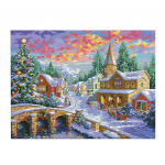 Talvek&uuml;la templiga ristpistes komplekt DIY k&auml;sitsi valmistatud n&auml;put&ouml;&ouml; 11CT 67x52cm 67x52cm mitmev&auml;rviline