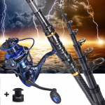&Otilde;ngeritva teleskooprullid 13+1BB varurulliga kombineeritud karpkala ridvade komplektid Saltwater Pesca hws1.8m-zm20 sinine
