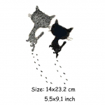 Kaks armsat kassi triikimislapiga 14*23,2 cm kleebised T-s&auml;rgi kleidi plaastritele A-tasemel pestavad