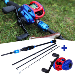 &Otilde;ngeritva komplekt s&uuml;sinikkiust 4 sektsiooni 1,8&ndash;2,1 m &otilde;ngeritv vasak/parem k&auml;epide Baitcast Reel Magevee kalap&uuml;&uuml;k 1.8m rod left hand reel