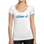 ULTRABASIC - Graphique Femme Allons-y T-s&auml;rk, Imprime Lettres XX-Large valge