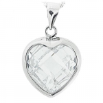 Les Tr&eacute;sors De Lily [F6289] - Pendentif Argent 'Linda' Blanc argent&eacute; (rhodi&eacute;) - 15x15 mm valge