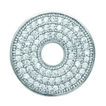 Les Tr&eacute;sors De Lily [L5688] - h&otilde;bedane ripats 'Sissi' h&otilde;bevalge (roodiumiga kaetud) - 12 mm h&otilde;be