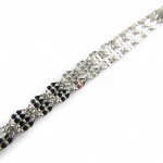 Les Tr&eacute;sors De Lily [N3380] - Bracelet Argent 'Cl&eacute;opatra' argent&eacute; (rhodi&eacute;) 3 rangs h&otilde;be