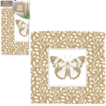 Les Tr&eacute;sors De Lily [Q4326] - puuvillane padjakate 'Nature' taupe (liblikas) - 40x40 cm beež