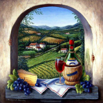 Ristpistekomplekt DIY Teemanttikandid Viinamarjad ja vein Teemantmaaling Mosaiik Kodukaunistus 30X30CM