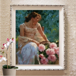 DIY 5D teemantmaal ristpistes t&auml;isteemanttikandid n&auml;put&ouml;&ouml; kunstpilt kividega kaunistus kingitus Full Round 20X30CM