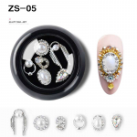 6 tk/karp k&uuml;&uuml;nekunst ebaregulaarsest sulamist ehted DIY k&uuml;&uuml;nte kaunistamiseks v&otilde;lusid Rhinestone vibu 24 t&uuml;&uuml;pi teemant segatud disainiga k&uuml;&uuml;nte tarvik