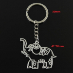 Moodne v&otilde;tmehoidja 41x50mm &otilde;&otilde;nes elevant h&otilde;bedav&auml;rvi ripatsid DIY meeste ehted auto v&otilde;tmehoidja s&otilde;rmuse hoidja suveniir kingituseks