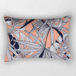 Troopilise taime lille ilu mustriga padjap&uuml;&uuml;r ristk&uuml;likukujuline v&auml;ike padjap&uuml;&uuml;r 50 cm x 30 cm 50*30cm