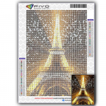 Teemantmaal T&auml;isruudukujuline Eiffeli torni kivid Teemanttikandid Maastik &Ouml;&ouml;mosaiik Kodukaunistus Full Square 50X70CM