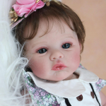 3D-marmorist tekstuuriga nahale n&auml;htavad veenid Pehme silikoonist Reborn Baby Doll M&auml;nguasi T&uuml;drukule 45CM Riidest kehakaunistused Bebe Child dress Up Boneca 3D-paint Skin Doll roosa