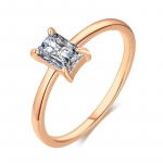 Kineli naturaalsest tsirkoonist abielus&otilde;rmus Rose Gold Romantiline ehe kingitus 6 roosa kuldne v&auml;rv