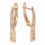 Kinel Women 585 Rose Gold Chic K&otilde;rvar&otilde;ngad Naturaalsest tsirkoonist Long Drop K&otilde;rvar&otilde;ngad roosa kuldne v&auml;rv