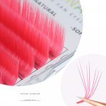 ANNAFRIS v&auml;rvilised Easy Fan Volume ripsmepikendused roosa/roheline/pruun/sinine/lilla Automaatselt &otilde;itsevad kunstliku naaritsa siiratud ripsmed meigiks 0.10mm C 8-15mm MIX