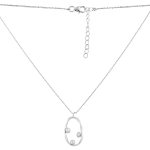H&otilde;bedast kaelakee looduslike p&auml;rlitega (2128748) 45-50cm valge