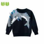 Laste s&uuml;gistalvine kampsun poiste fliisvoodriga pullover, kvaliteetne beebikampsun 90cm must