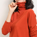 S&uuml;gis- ja talv uus moodne naiste s&auml;rk, kaelusega pullover, &otilde;huke &uuml;hev&auml;rviline kootud kampsun S valge
