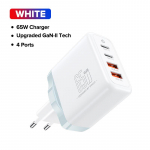 QOOVI 65W GaN laadija USB Type C kiirlaadimine s&uuml;learvuti Macbook Quick Charge 4.0 PD USB C laadija jaoks iPhone Xiaomi Samsung Universal 65W Plug