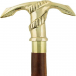 Ages Behind t&auml;ispuidust 2-osaline kokkupandav jalutuskepp nikerdatud messingist k&auml;epidemega meestele, naistele 94 cm pikk