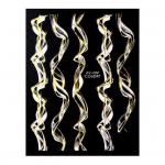 1 leht dekoratiivne, peen, hea nakkuvusega 3D-marmorist k&uuml;&uuml;nekleebis I