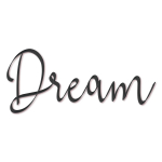 Les Tr&eacute;sors De Lily [A1079] - XXL metallist kaunistus  Dream  must - 100x32 cm must