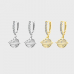 Mood Round Globe Diamond Crystal S925 h&otilde;bek&otilde;rvar&otilde;ngad naistele Originaalsed h&otilde;bedased s&otilde;brap&auml;eva kingitused ehted sterlingh&otilde;bedast ehted kuld