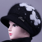 Naiste talvine m&uuml;ts, soe nokam&uuml;ts Kootud m&uuml;tsid, emane j&auml;nese karusnahast m&uuml;ts S&uuml;gistalv naistele moodne m&uuml;ts Skullies nokam&uuml;tsid one size