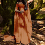 Naiste Retro Cosplay Vintage Party Clubi elegantne kleit M oranž